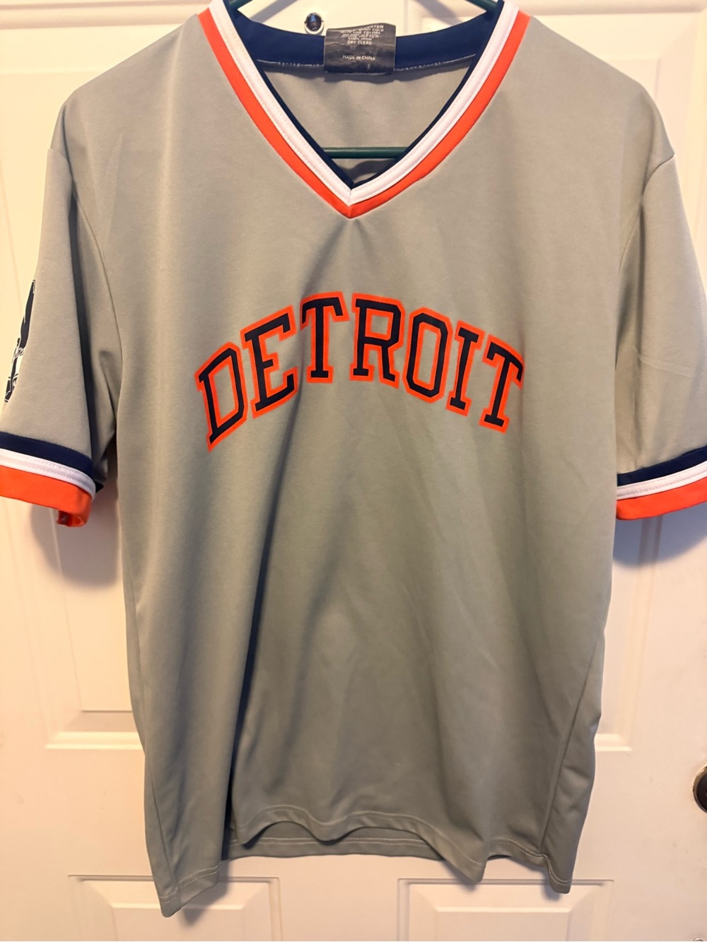 Detroit Grey and Orange Men's Jersey Shirt